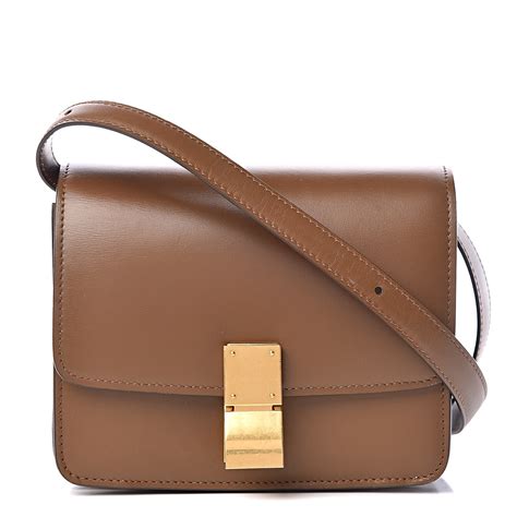 celine box camel twany|CELINE Smooth Calfskin Small Classic Box Flap Bag Camel .